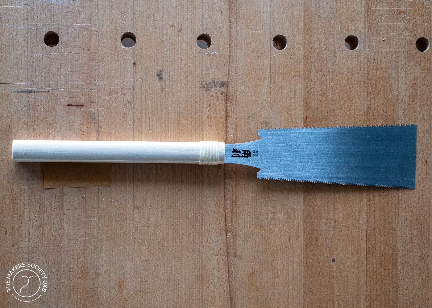 Kakuri Ryoba Saw 210mm Japanese Double Edge Saw full top view sold by The Makers Society Dubai