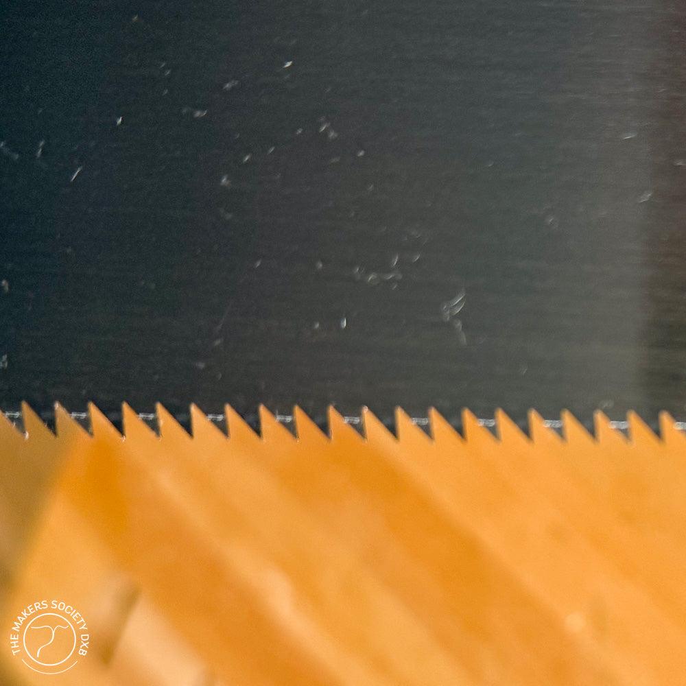 Kakuri Ryoba Saw 210mm Japanese Double Edge Saw ripcut teeth detailed  view sold by The Makers Society Dubai