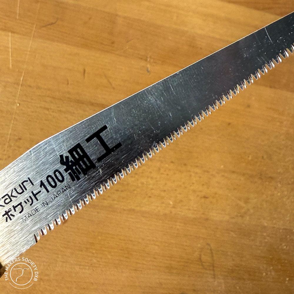 Kakuri Mini Folding Saw teeth detailed view sold by The Makers Society Dubai