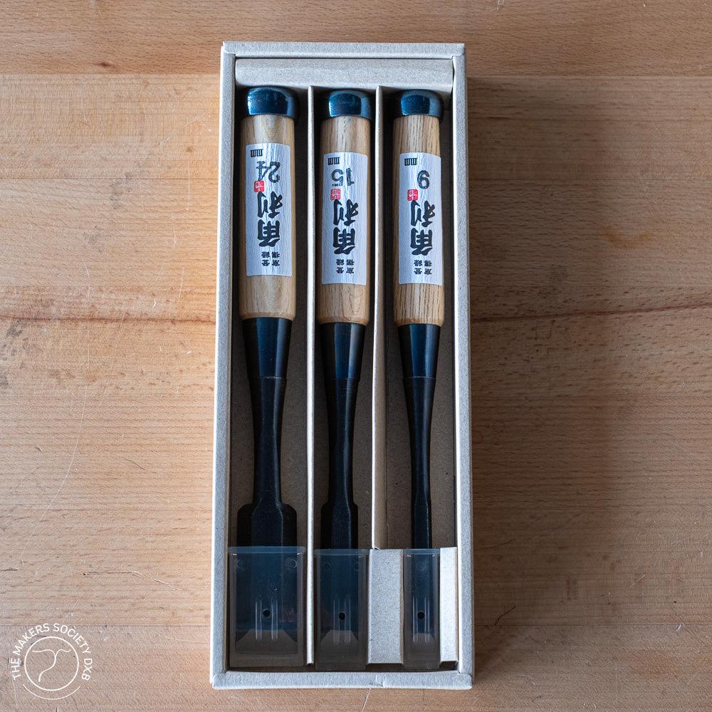 Kakuri Oire Chisel 3 Piece Set in the original box sold by The Makers Society Dubai