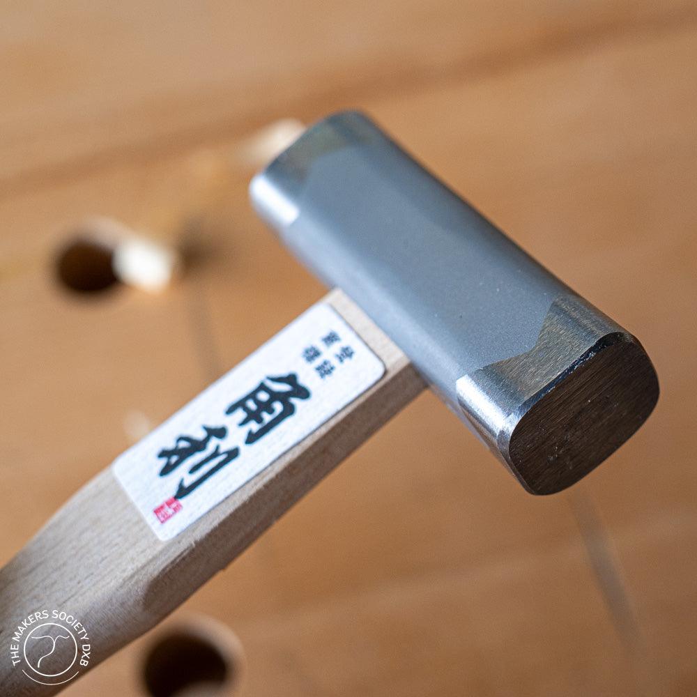 Kakuri Square-Head Hammer 225g Silver color close up view sold by The Makers Society Dubai