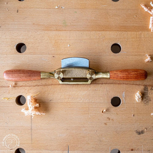 Luban Bronze Spokeshave with flat sole top view sold by The Makers Society Dubai