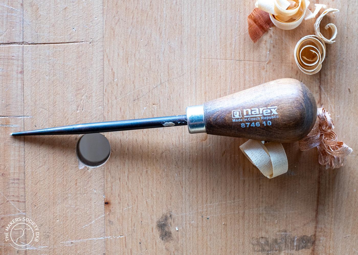 Narex Conical Awl 6 x 164 mm ideal for marking holes in wood sold by The Maker Society Dubai