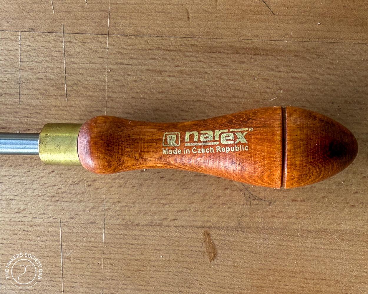 Narex burnisher-D10x150mm handle detail ideal for sharpening cabinet scrapers and sold by he Makers Society Dubai