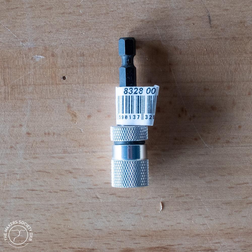 Narex Adjustable Magnetic Bit Holder – 1/4" x 70mm top view sold by The Makers Society Dubai