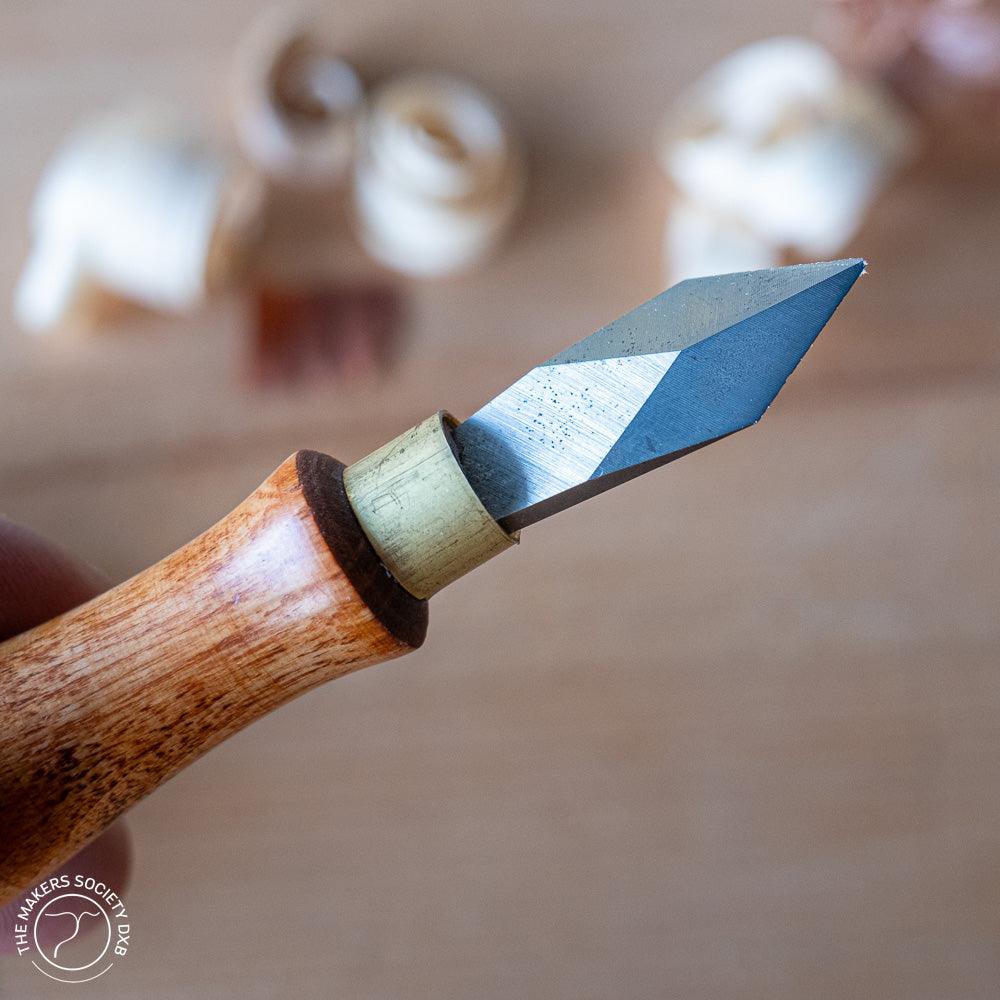 Narex double edge marking knife close up sold by The Makers Society Dubai