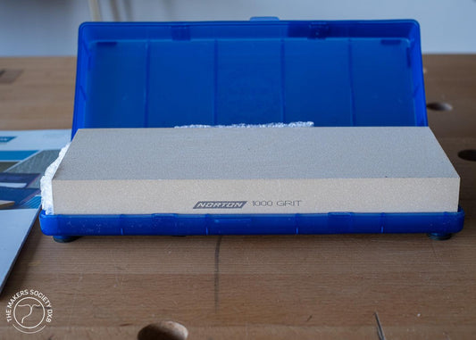 Water stone Norton 1000 ideal for sharpening hand tools and knives sold at The Makers Society Dubai