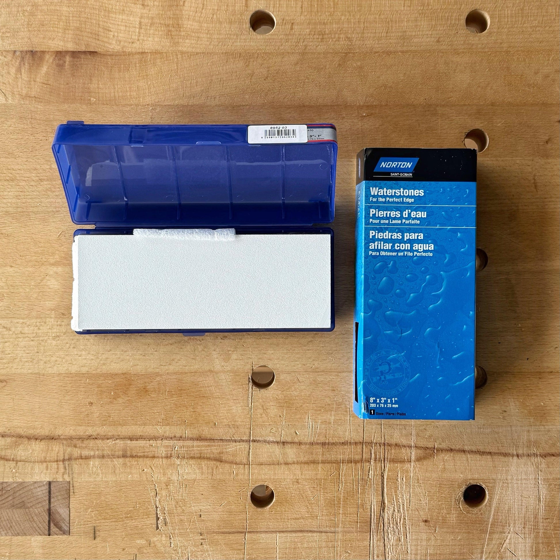 Norton water stone 1000-4000 grit for sharpening blades high performance top view sold by The Makers Society Dubai