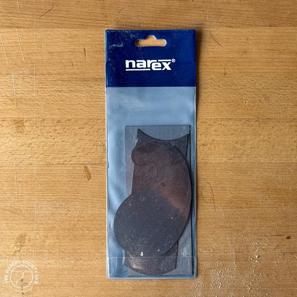 Narex set of cabinet scrapers with different shapes, ideal for curved and flat surfaces, sold by The Makers Society Dubai