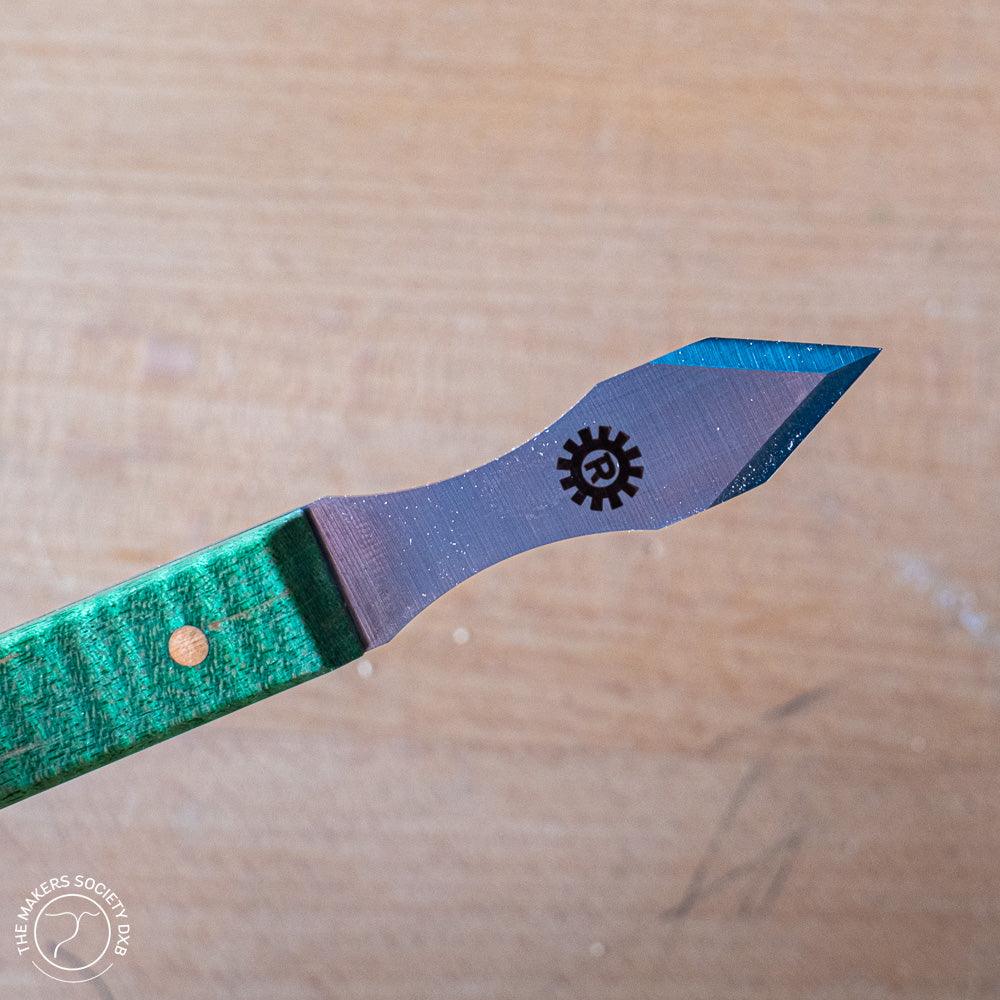 Narex set of Richter marking knife with a close up view of the blade