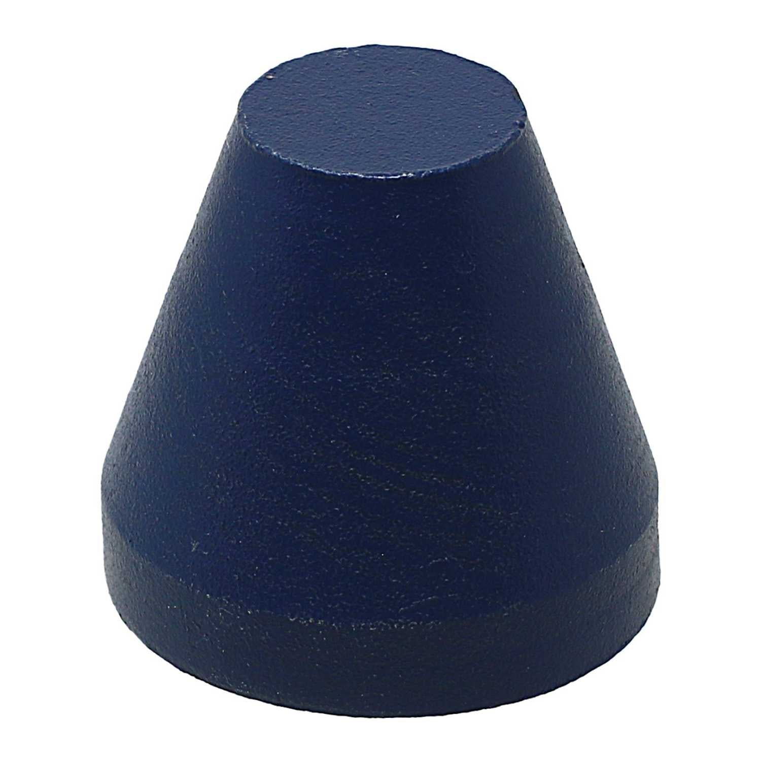 Kakuri Sagariwauchi chisel hoop adjusting jig – solid blue cone-shaped tool for seating Japanese chisel hoops.