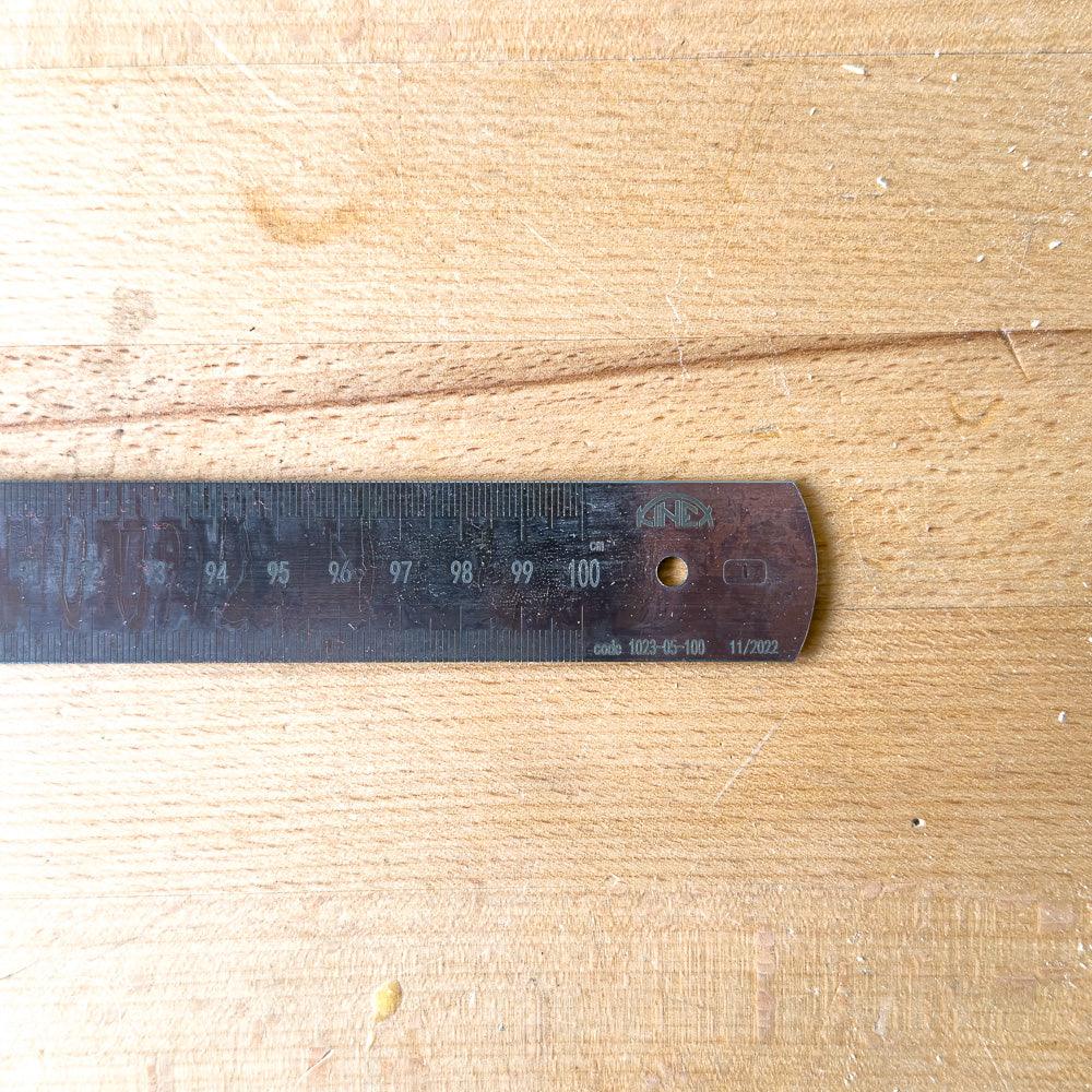 K-MET Steel Thin Ruler – 1000mm, 1mm Laser Marking - The Makers Society Shop