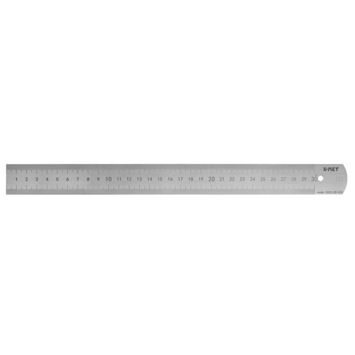 K-MET Steel Thin Ruler 300mm top full view sold by The Makers Society Dubai