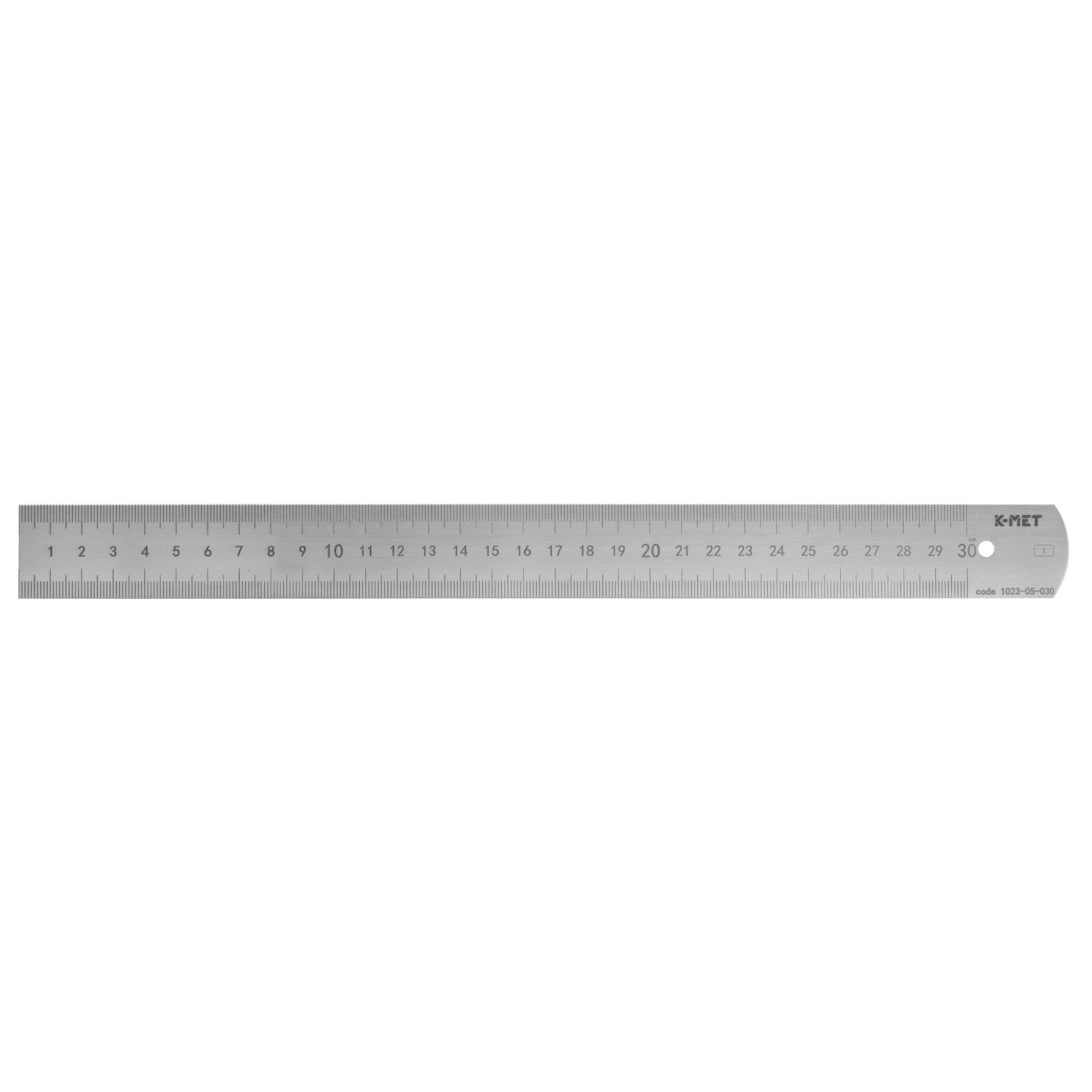 K-MET Steel Thin Ruler 300mm top full view sold by The Makers Society Dubai