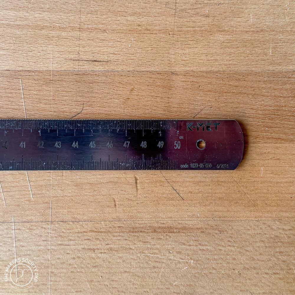 K-MET Steel Thin Ruler – 500mm, 1mm Laser Marking (Calibration Grade) - The Makers Society Shop